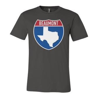 Beaumont Texas Tx Interstate Highway Vacation Souvenir Jersey T-Shirt | Mazezy