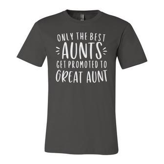 Only The Best Aunts Get Promoted To Great Auntie Jersey T-Shirt | Mazezy