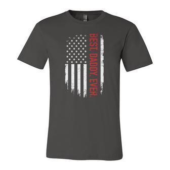 Best Daddy Ever Us American Flag Vintage For Fathers Day Jersey T-Shirt | Mazezy