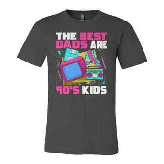 The Best Dads Are 90S Kids 90S Aesthetic Dad Nostalgia Jersey T-Shirt | Mazezy