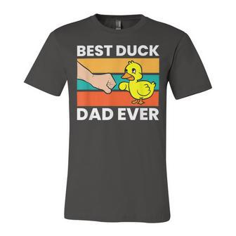 Best Duck Dad Ever Funny Duck Papa Unisex Jersey Short Sleeve Crewneck Tshirt - Monsterry UK