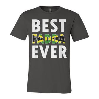 Best Fadda Ever Funny Jamaican Dad Fathers Day Souvenir Unisex Jersey Short Sleeve Crewneck Tshirt - Monsterry UK