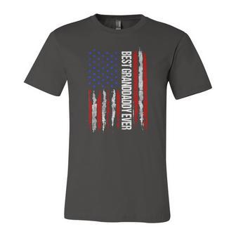 Best Granddaddy Ever Flag American Patriotic Jersey T-Shirt | Mazezy