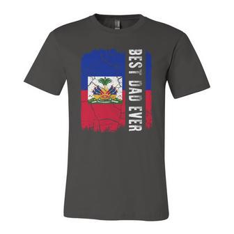 Best Haitian Dad Ever Haiti Daddy Fathers Day Jersey T-Shirt | Mazezy