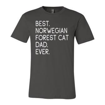 Best Norwegian Forest Cat Dad Ever Owner Lover Jersey T-Shirt | Mazezy