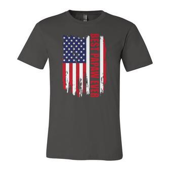 Best Papaw Ever Us Flag Patriotic 4Th Of July American Flag Jersey T-Shirt | Mazezy