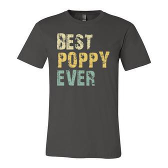 Best Poppy Ever Retro Vintage Fathers Day Jersey T-Shirt | Mazezy