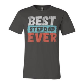 Best Stepdad Ever Fathers Day Daddy Bonus Dad Step Dad Unisex Jersey Short Sleeve Crewneck Tshirt - Seseable