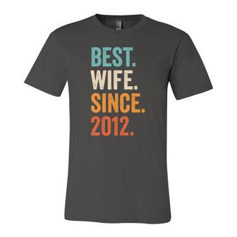 Best Wife Since 2012 10Th Wedding Anniversary 10 Years Jersey T-Shirt | Mazezy