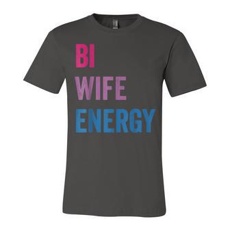 Bi Wife Energy Lgbtq Support Lgbt Lover Wife Lover Respect Jersey T-Shirt | Mazezy