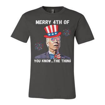 Biden Dazed Merry 4Th Of You Know The Thing 4Th Of July Jersey T-Shirt | Mazezy