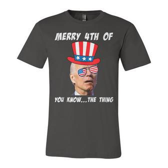 Biden Merry 4Th Of You Know The Thing Anti Joe Biden Jersey T-Shirt | Mazezy