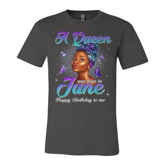 Black Queen Born In June Gemini Cancer Zodiac Birthday Unisex Jersey Short Sleeve Crewneck Tshirt - Seseable