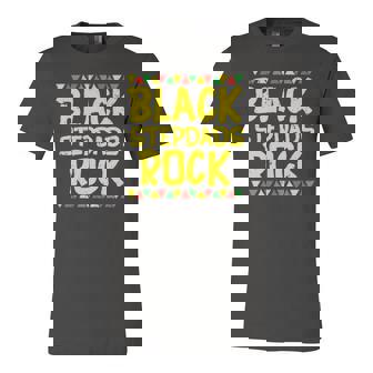 Black Stepdad Rock Kente African American Pride History Jersey T-Shirt | Mazezy