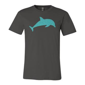 Blue Dolphin Animal Lovers Jersey T-Shirt | Mazezy