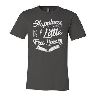 Book Reading Happiness Is A Little Free Library Jersey T-Shirt | Mazezy