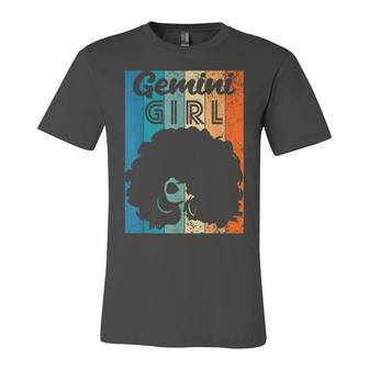 Born In May 21 To June 20 Birthday Gemini Girl Afro Hair Unisex Jersey Short Sleeve Crewneck Tshirt - Seseable