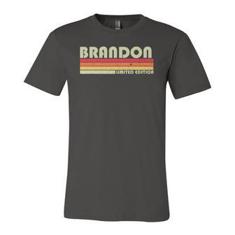 Brandon Name Personalized Retro Vintage Birthday Jersey T-Shirt | Mazezy