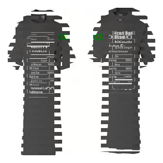 Brazilian Dad Nutrition Facts Fathers Jersey T-Shirt | Mazezy