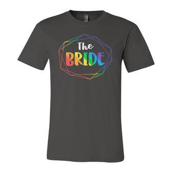 The Bride Gay Lesbian Bachelorette Party Diamond Wedding Jersey T-Shirt | Mazezy