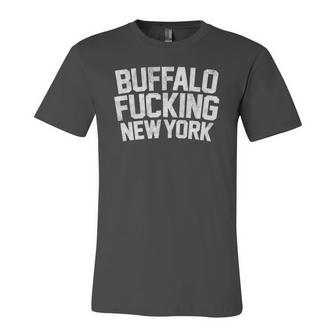 Buffalo Fucking New York Bflo City 716 Ny Retro Distressed Jersey T-Shirt | Mazezy