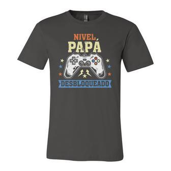 Camiseta Para Papá Nivel Papa Desbloqueado Videojuegos Jersey T-Shirt | Mazezy