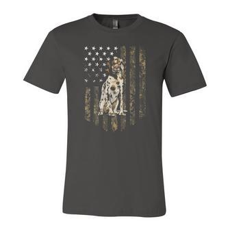 Camo American Flag English Setter 4Th Of July Usa Jersey T-Shirt | Mazezy