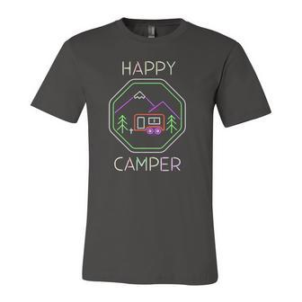 Camper Tee Happy Camping Lover Camp Vacation Jersey T-Shirt | Mazezy