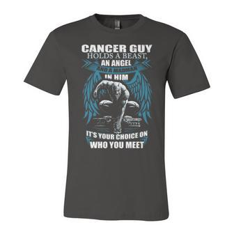 Cancer Guy Birthday Cancer Guy Madman Unisex Jersey Short Sleeve Crewneck Tshirt - Seseable