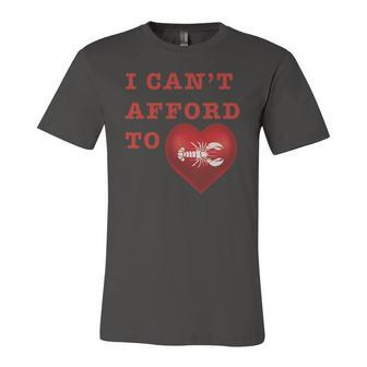 I Cant Afford To Love Lobster Jersey T-Shirt | Mazezy