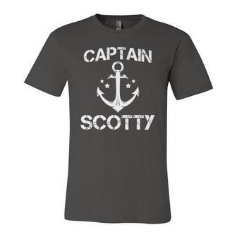 Captain Scotty Birthday Personalized Name Boat Jersey T-Shirt | Mazezy