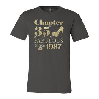 Chapter 35 Fabulous Since 1987 35Th Birthday For Ladies Jersey T-Shirt | Mazezy