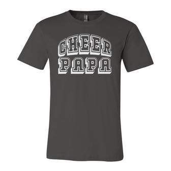 Cheer Papa Proud Cheerleader Dad Fathers Day Jersey T-Shirt | Mazezy