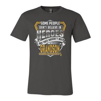 Childhood Cancer Warrior I Wear Gold For My Grandson Jersey T-Shirt | Mazezy