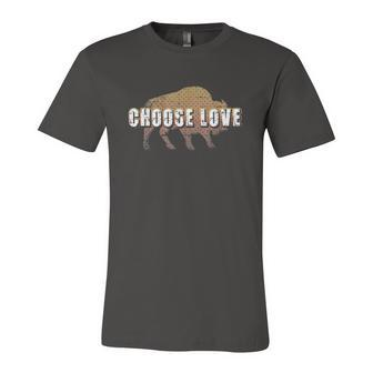 Choose Love Buffalo Choose Love Jersey T-Shirt | Mazezy