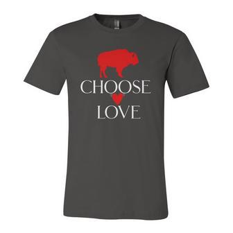 Choose Love Buffalo Red And White Jersey T-Shirt | Mazezy