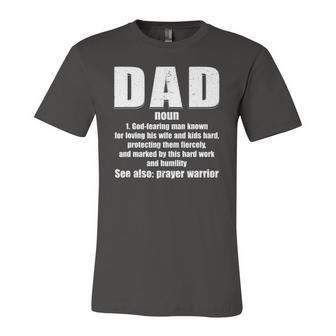 Christian Dad Definition Fathers Day 2021 Prayer Warrior Jersey T-Shirt | Mazezy
