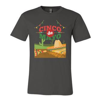 Cinco De Mayosombrero Maracas Mexican Fiesta Jersey T-Shirt | Mazezy