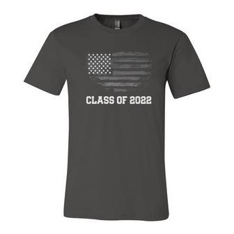 Class Of 2022 Graduation Senior College American Flag Jersey T-Shirt | Mazezy