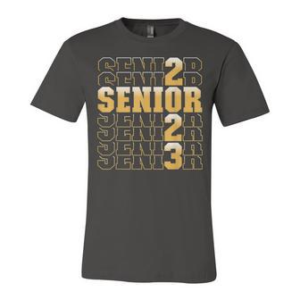 Class Of 2023 Senior 2023 Graduation Or First Day Of School Jersey T-Shirt | Mazezy