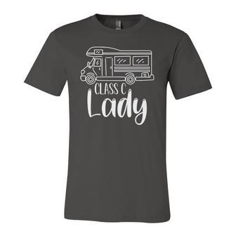 Class C Lady Rv Recreational Vehicle Camping Road Trip Jersey T-Shirt | Mazezy