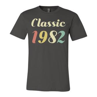 Classic 1982 Birthday Unisex Jersey Short Sleeve Crewneck Tshirt - Seseable