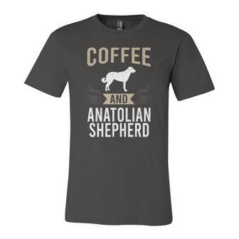 Coffee And Anatolian Shepherd Dog Lover Jersey T-Shirt | Mazezy
