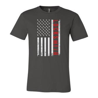 Cool Locksmith Art For American Flag Lock Picker Jersey T-Shirt | Mazezy