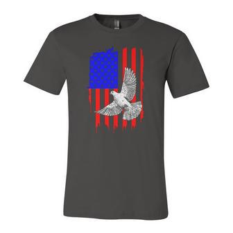 Cool Pigeon Patriotic Us Flag Pigeon Lovers Jersey T-Shirt