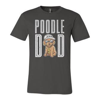 Cool Poodle Dad Dog Fathers Day Poodle Jersey T-Shirt | Mazezy