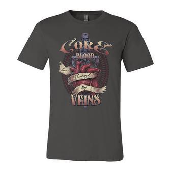 Core Blood Runs Through My Veins Name Unisex Jersey Short Sleeve Crewneck Tshirt - Monsterry DE