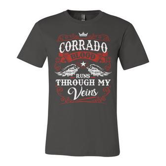 Corrado Name Shirt Corrado Family Name Unisex Jersey Short Sleeve Crewneck Tshirt - Monsterry UK