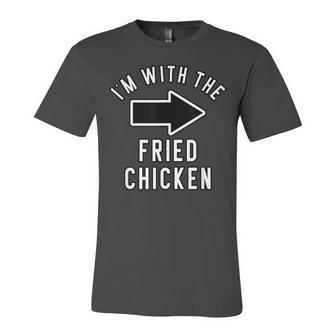 Couples Halloween Costume Im With The Fried Chicken Unisex Jersey Short Sleeve Crewneck Tshirt - Seseable