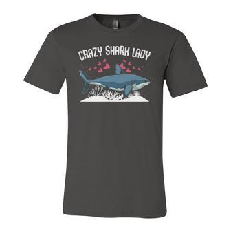 Crazy Shark Lady Animal Ocean Scuba Diving Week Jersey T-Shirt | Mazezy